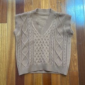 Brown Cozy Sweater Vest